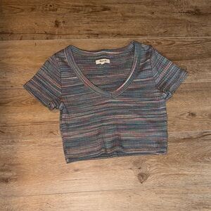 Madewell Brightside V-Neck Crop Tee